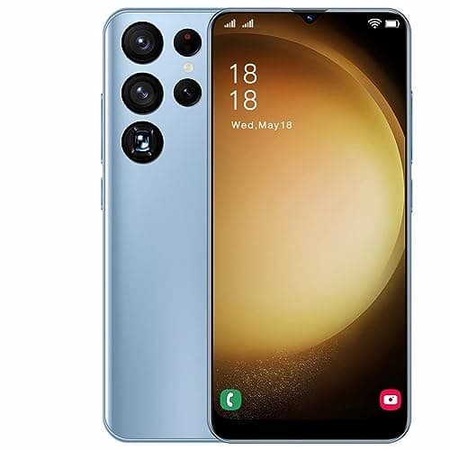 Smartphone Android,Display 6.7'', Dual SIM Economici 4G Telefoni Mobile, RAM 4GB, 64GB ROM, 6800 mAh,Caricatore/auricolare/Custodia del telefono/incluso (Blu)