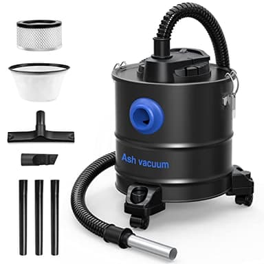 linenix Aspiracenere, Aspiracenere Multifunzione 20Kpa 20L, Doppio Sistema di Filtrazione con Filtro Hepa e Prefiltro per Camino, Barbecue, Stufe, Griglie, Bracieri, Bruciatori di Legna, Caminetti