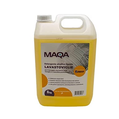 MAQA 6 Kg Detersivo lavastoviglie professionale concentrato, lavastoviglie liquido adatto ad acque dure