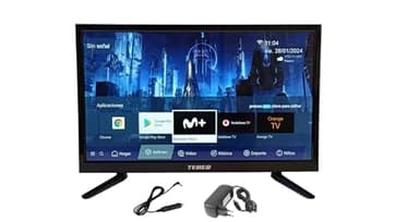 TEBER. Smart TV da 21,5 pollici - 12v/24v/230v - Android 11 - Full HD. Ottima risoluzione 1920x1080. DVB-S2/C/T2/T. Per camper, cucine, camere da letto, camper, barche, camion (22").