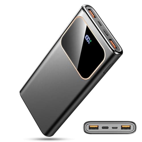 Power Bank 10000mAh, 22.5W Ricarica Rapida Powerbank per iPhone 16/15/14/13/12/11 Samsung Xiaomi etc, Leggero Caricatore Portatile con 3A USB-C Ingressi e Uscite Compatibile con Android iOS 2025