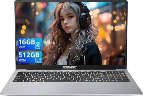 2025 ACEMAGIC 15,6" PC Portatile CPU lntel Twin Lake-N150,RAM 16GB SSD 512GB,Guscio Metallico PC Portatile in Offerta,WiFi,BT5.0,Type_C, USB3.2,HDMI, Alte Prestazioni Notebook
