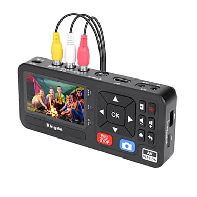 King Ma Video Grabber, 1080P 30FPS VHS Videoregistratore digitale acquisizione di RCA, VCR, DVD, VHS Tapes, Hi8, videocamere, Gaming TF/SD/USB Storsage (AV)