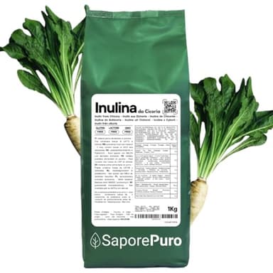 SaporePuro Inulina da cicoria - 1 Kg - fibra vegetale prebiotica da radici di cicoria