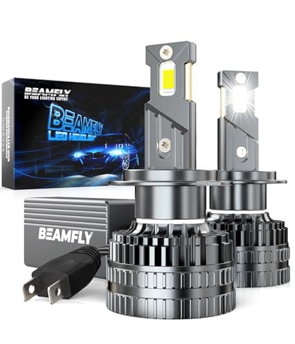 BEAMFLY H7 LED Lampadine Auto 130W 28000LM 6000K Luci Bianca 600%， Kit di Conversione per Fari Alogeni Auto, Luce Abbagliante o Anabbagliante 12V, Tubo di Rame Spesso,LED Lampada Luci,2 pezzi
