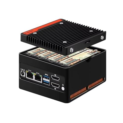 PeeliCeeli 4 Bay NAS Mini PC i3 N305, 4 NVMe Micro NAS Server Desktop Computer, Dual 2.5GbE i226V Small Network Attached Storage with USB3.2, Support WiFi7, Barebone (NO RAM/SSD/OS)