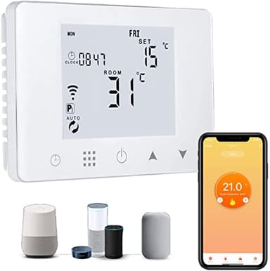 CRONOTERMOSTATO WIFI PROGRAMMABILE SMARTPHONE APP ALEXA TERMOSTATO CALDAIA DA PARETE O BOX 503
