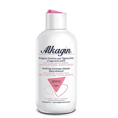 Alkagin Detergente Lenitivo per l'igiene intima a base di Malva, Tiglio e Calendula, pH leggermente alcalino, Formato 250ml