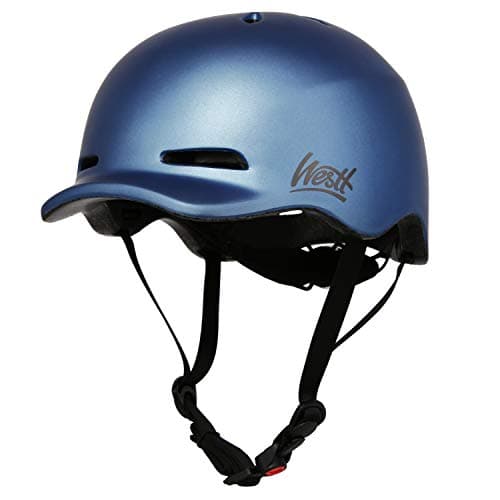 Westt Urban - Casco da bici per adulti retroilluminazione a LED, ciclismo multisportivo, bici, mountain bike, skateboard, pattini a rotelle regolabile per uomini e donne