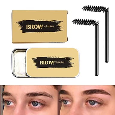 Kit di Sapone gel per Sopracciglia,2 Pcs Soap Brows,3D Set di saponi per sopracciglia impermeabili e durevoli,Gel di sapone per lo styling delle sopracciglia (Trasparente)