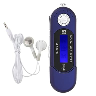 BuyWeek 32GB Lettore MP3, HiFi Lettore Musicale Portatile MP3 con Altoparlante HD Integrato, Radio FM, Registratore Vocale, Ideale per Lo Sport, Auricolari Inclusi(Blu)