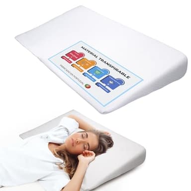 CASANTIA Cuscino antireflusso 60 x 30 x 8 cm - Cuscino ergonomico cervicale in memory foam per lettura e riposo degli adulti, marca spagnola