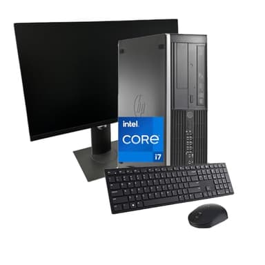 Postazione PC COMPLETA, Processore i7, Ram 16Gb, SSD 256Gb, Wi-Fi, sistema operativo attivo a vita - Pronto all'uso con programmi installati - Tastiera, mouse e MONITOR 23" RICONDIZIONATO