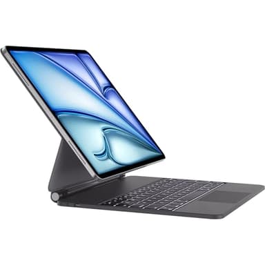 HOU Tastiera iPad Air 13'' (M3 2025/M2 2024) Tastiera iPad Pro 12.9 2021 6a Generazione iPad Pro 12.9 5a/4a/3a Generazione, Design Magnetico Flottante, Trackpad,Tastiera Retroilluminata Nero