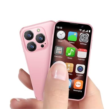 BezosMax i Mini Smartphone, Mini telefono cellulare con 3.0" HD Screen, Smartphone 3G sbloccato, 2GB ROM e 16GB RAM,doppia SIM, Mini Phone,Smartphone Android telefono cellulare Smartphone (Rosa)