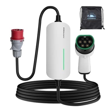 EVSEdesigner Wallbox portatile 11kW Cavo di ricarica CEE 16A a caricatore EV di tipo 2 con borsa di trasporto per tutti i veicoli elettrici Max 11kW 16Amp 6 Metri Trifase