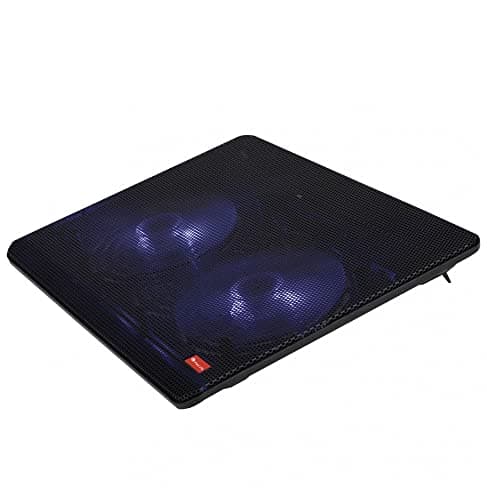 NGS JetStand - Supporto di Raffreddamento per Laptop Fino a 15,6", Altezza Regolabile, Ventole Silenziose, Porta USB, Luce LED, Rete Metallica
