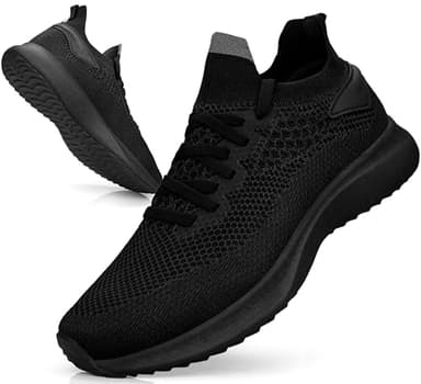 Giniros Scarpe Uomo Sneakers Uomo Ginnastica Corsa Camminata Casual Sportive Palestra Trekking Tennis Trail Mesh Basket Comode Outdoor Fitness Jogging Nero 43EU