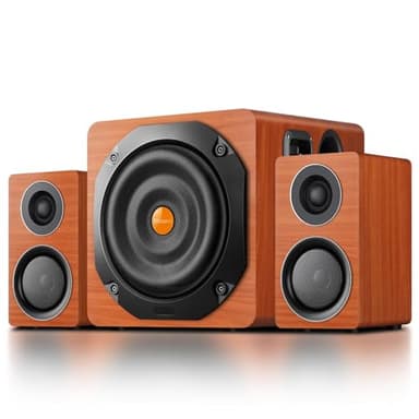 Elimavi Altoparlante per PC Gamer, Altoparlante da scrivania con subwoofer 6,5″, Ingressi ottici/RCA/coassiali, Sistema audio surround per computer, TV, console di gioco, prese EU/francese