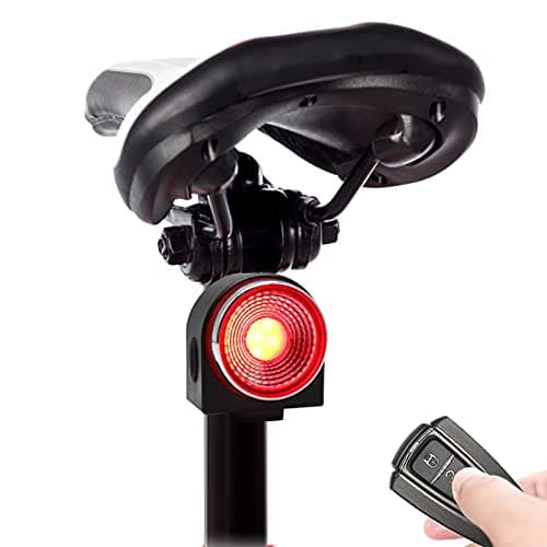 Doorslay Luce Posteriore per Allarme Bici senza Fili Antifurto con Telecomando 108db 3 Modalità Campanello+4 Modalità di Illuminazione Fanale Posteriore Della Bicicletta IPX5 Impermeabile
