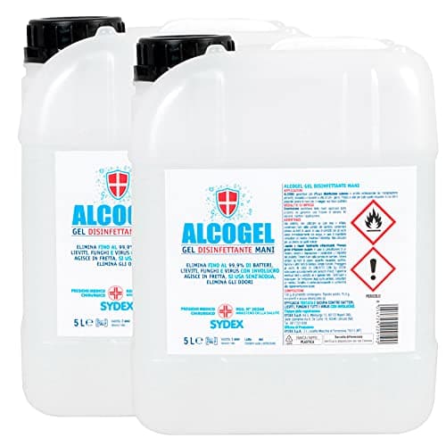 Gel Disinfettante Mani Professionale Igienizzante Antibatterico - Presidio Medico Chirurgico Elimina Odori fino al 99,9% di Germi Funghi Batteri e Virus (2x Tanica da 5L)