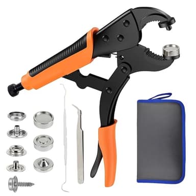 15mm Bottoni Automatici a Pressione, Pinze per Bottoni a Pressione Set, Funzione di Punzonatura, Bottoni Automatici