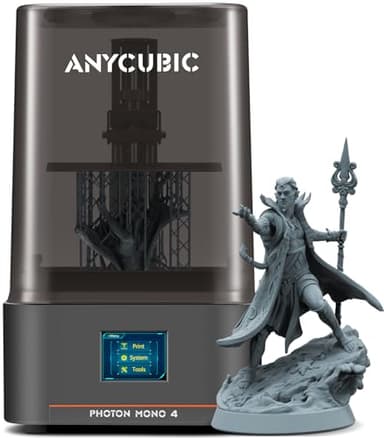 ANYCUBIC Photon Mono 4 10K Stampante 3D Resina, Stampa Veloce da 70 mm/h, Stampante a Resina LighTurbo Matrix Aggiornata, Grande Formato di Stampa 153,4 x 87 x 165 mm³ (2,2L)