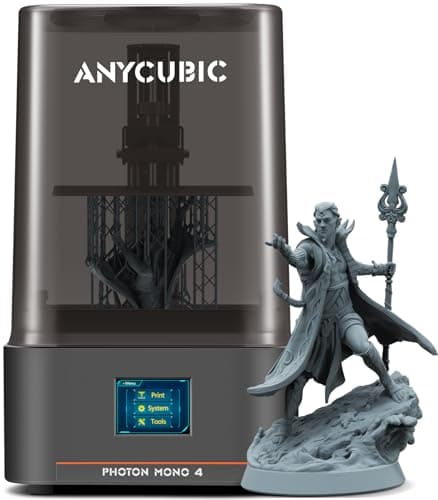 ANYCUBIC Photon Mono 4 10K Stampante 3D Resina, Stampa Veloce da 70 mm/h, Stampante a Resina LighTurbo Matrix Aggiornata, Grande Formato di Stampa 153,4 x 87 x 165 mm³ (2,2L)