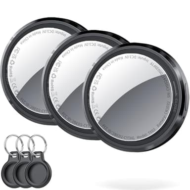 Bluetooth Localizzatore Chiavi, Smart Air Tag Tracker Compatibile con Apple Dov’è (Solo iOS), Trova Oggetti per Gatti/Chiavi/Bagagli/Valigie/Portafogli, Key Finder con Custodia Protettiva/Portachiavi