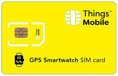 Scheda SIM per SMARTWATCH/Orologio intelligente con GPS Tracker -Things Mobile - con copertura globale e rete multi-operatore GSM/2G/3G/4G, senza costi fissi. 60€ di credito Incluso