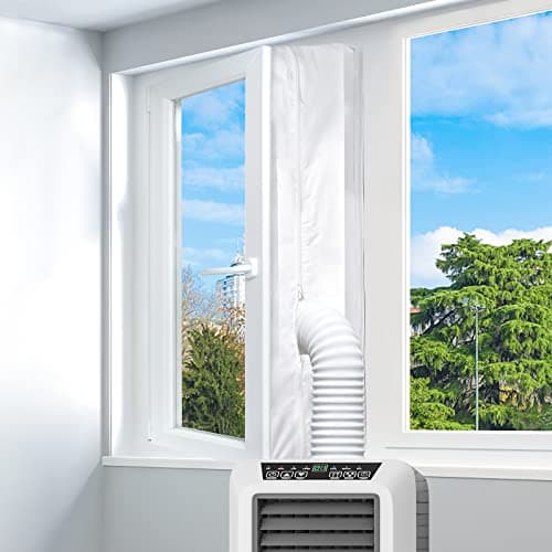 LYUNIT Guarnizione Finestra Condizionatore 400 cm per Condizionatori Mobili, Guarnizione Condizionatore Portatile, Kit Finestra Condizionatore Portatile per Climatizzatori, Asciugatrici
