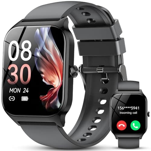Smartwatch Uomo Donna, 1.85'' Orologio Smartwatch con Effettua/Risposta Chiamate, 115+ Modalità Sportive Smart Watch con Contapassi/Sonno/Cardiofrequenzimetro, IP68 Fitness Tracker per iOS Android