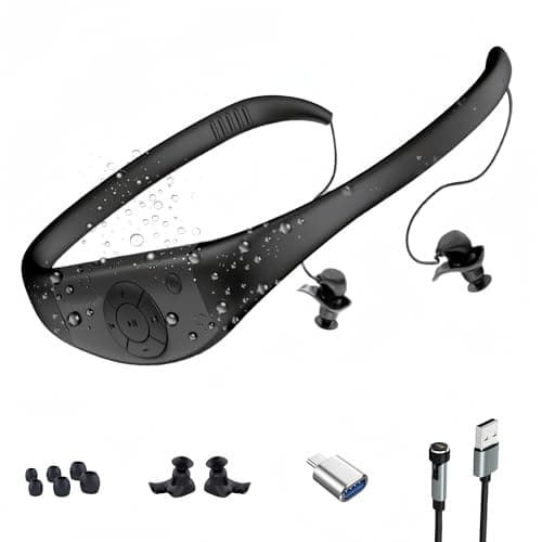 Tayogo lettore Mp3 impermeabile per il nuoto, cuffie da nuoto IPX8 8GB, lettore musicale rivestito in silicone impermeabile, tempo di riproduzione 20H (ferroso)