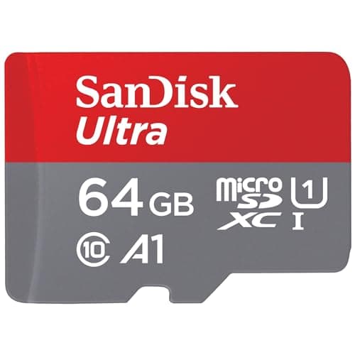 Sandisk 64 Gb Ultra Sdxc Scheda Di Memoria, Con Velocità Fino A 140 Mb/S, Prestazioni Dell'App A1, Uhs-I, Classe 10, U1, Rosso Grigio, ‎0.1 x 1.5 x 1.09 cm, 4.54 grammi