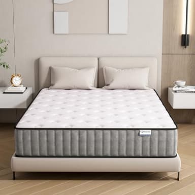 Matoresu Materasso 140 x 200 cm, 7 zone, grado di durezza H3, altezza e certificazione Öko-Tex, 25 cm, materasso a molle insacchettate con memory foam, materasso 140 x 200 x 25 cm