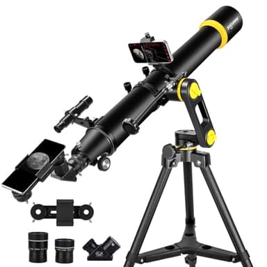 Telescopio, telescopi per adulti astronomia professionale, apertura 90 mm 1000 mm telescopio ad alta potenza per principianti e bambini con regolazione di precisione Vertisteel AZ Mount treppiede