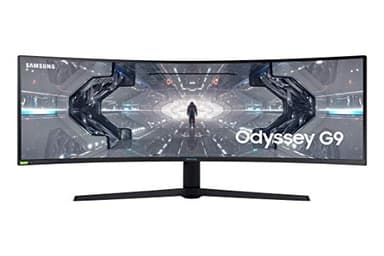 Samsung Schermo PC Odyssey G9 49" 240Hz, 1ms, piastrella VA curvata 1000R, risoluzione DWQHD 5120x1440,1000cd/m²,2500:1, compatibile Gsync, FreeSync Premium Pro, DisplayPort, HDMI, uscita audio, USB