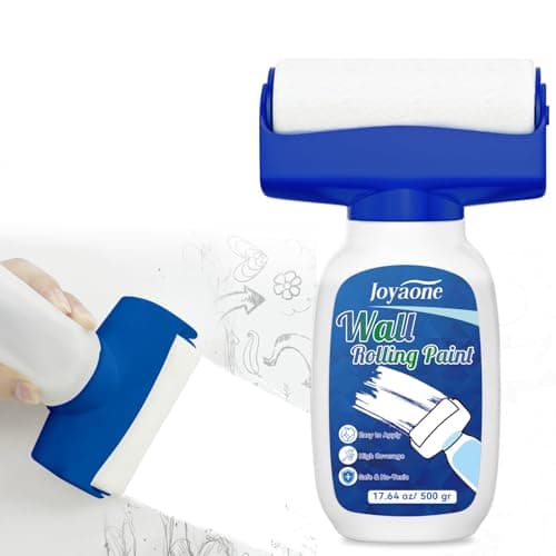 Rullo per pittura bianca, pittura con rullo, pittura bianca a base d'acqua e ad asciugatura rapida per pareti, kit rullo per pittura, pittura a rullo per superfici bianche facile da applicare (500 g)