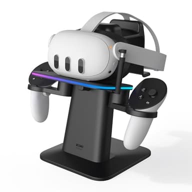 KIWI design Dock di Ricarica per Accessori Quest 3S/Quest 3/Quest 2/Quest Pro, Accreditate da Meta