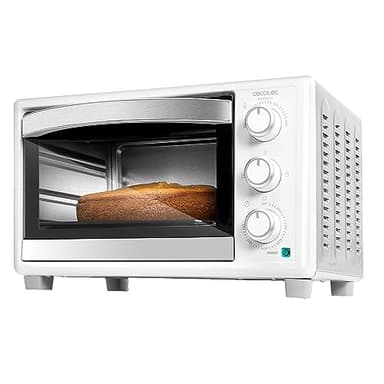 Cecotec Forno elettrico da tavolo Bake&Toast 2300 Bianco 1500 W, multifunzione, capacità di 23 litri, timer, temperatura regolabile e porta a doppio vetro, bianco
