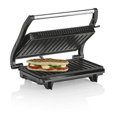 Tristar GR2846 Bistecchiera Elettrica, 700 W, superficie di cottura M (22.5x14 cm), nero/acciaio