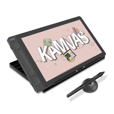 HUION Kamvas 13 (Gen 3) Tavoletta Grafica con Schermo, Monitor da Disegno in Vetro Canvas da 13,3",Vopertura sRGB del 99%, PenTech 4.0, Pressione Penna 16384, Doppi Quadranti,Supporto Regolabile, Nero