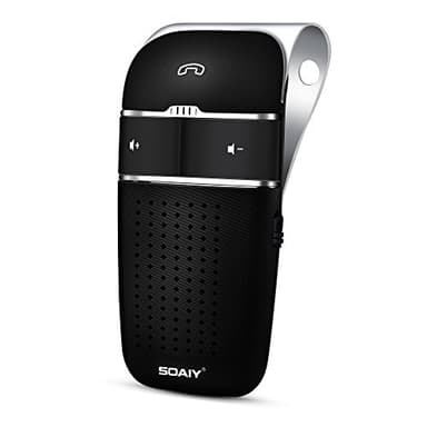 SOAIY S32 Alta qualità Kit Vivavoce Bluetooth Auto Car Bluetooth V4,0 Vivavoce Kit per Auto Wireless Vivavoce Attivazione Automatica GPS e Musica Supporto Connetti 2 celllurali comtemporaneo adatto per iPhone X/8/7/6/6s plus,Samsung,Huawei