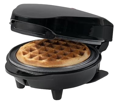 Bestron Waffle Maker, Piastra per waffel mini Ø10 cm, piccola macchina per waffel con rivestimento antiaderente, per compleanni di bambini, feste di famiglia, Pasqua o Natale, 550 watt, colore: nero