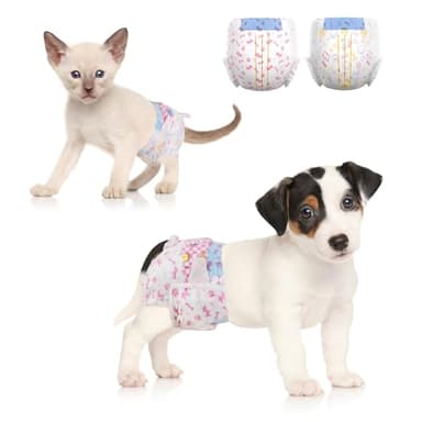 Dono pannolini per cani femmina,48 pz.,pannolini per gatti,mutande cane femmina,con indicatore di umidità,assorbenti per cani,incontinenza,eccitazione urinaria,i cani in calore,XS,S,M,L
