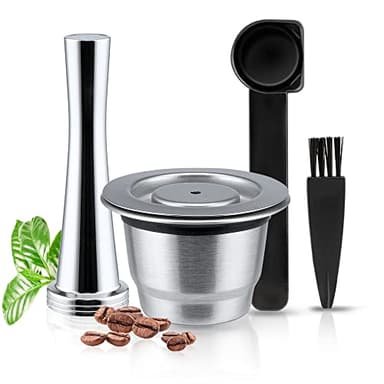 Capsule di caffè riutilizzabili in acciaio inox per capsule Ne spresso OriginalLine, cialde di caffè espresso ricaricabili in metallo HAILASRE compatibili con le macchine Nes presso, 1 cialda 1 tamper