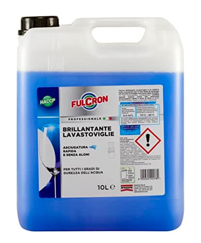 FULCRON Brillantante Lavastoviglie, Additivo Acido Concentrato, Assicura Un'Asciugatura Rapida e Senza Aloni, 10 L