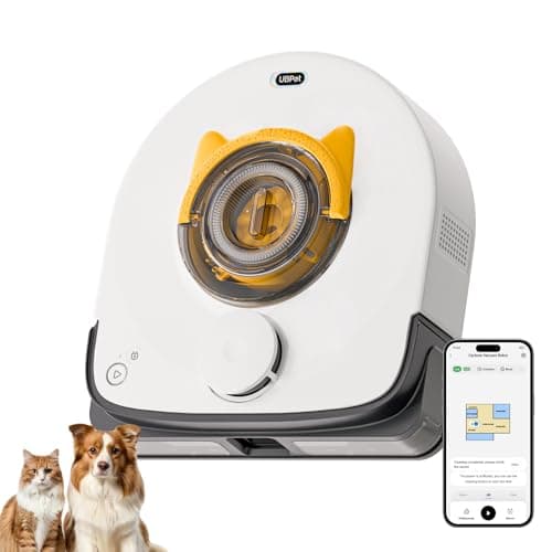 UBPET 22000 Pa Robot Aspirapolvere Peli Animali Domestici su Tappeti e Pavimenti, Robot Lavapavimenti a Ciclone, Robot Pulitore con Navigazione LiDAR, Controllo Wi-Fi/App, Auto-Ricarica, V10