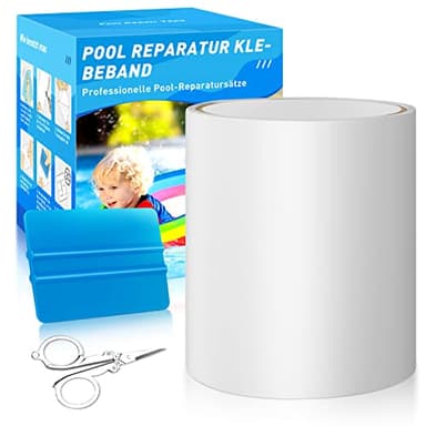 KAZATE Toppe di Riparazione per Piscina, Patch per Piscina Autoadesivo Impermeabile Subacqueo, 10 cm x 150 cm, per Letto ad Acqua, Piscina, Rivestimento per Piscina, Piscina per Bambini
