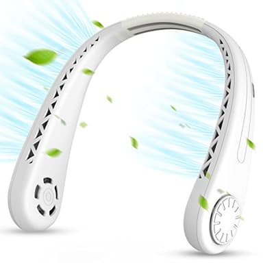 Ykgutilu Ventilatore portatile da collo, ventilatore da collo silenzioso usb, tre velocità regolabili, batteria ad alta capacità da 4000 mAh, ventilatore da collo da viaggio per ufficio sportivo